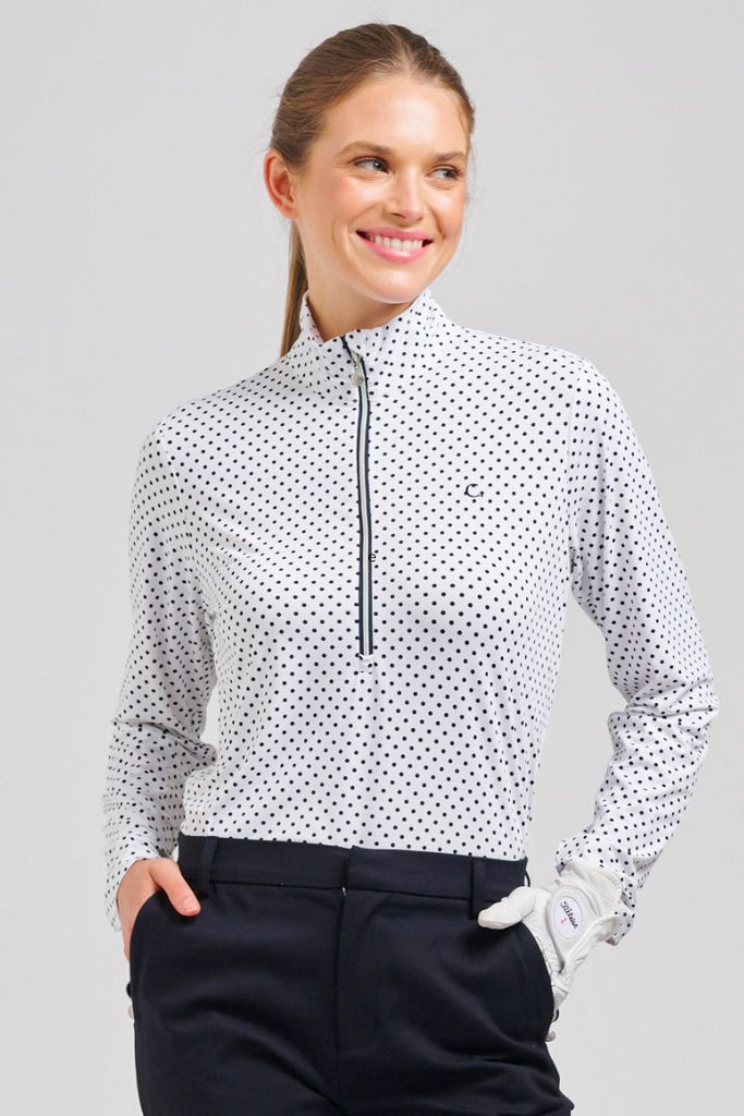 The Grange Long Sleeve Shirt - French Navy Spot