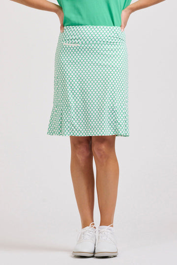 Barwon Skort - Green Trellis