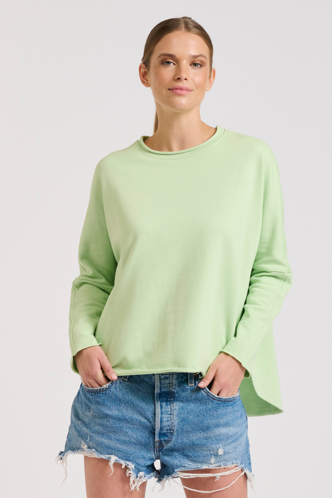 Raw Long Sleeve Sweatshirt - Mint