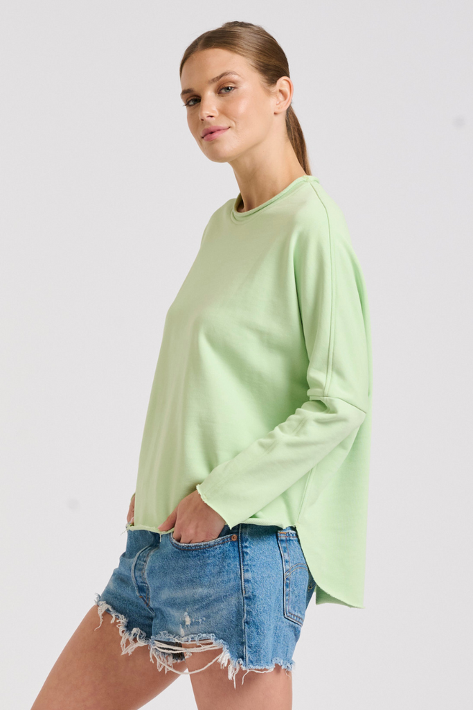 Raw Long Sleeve Sweatshirt - Mint