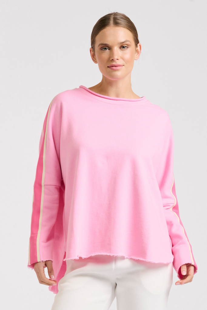 Raw Tape Long Sleeve Sweatshirt - Bubblegum