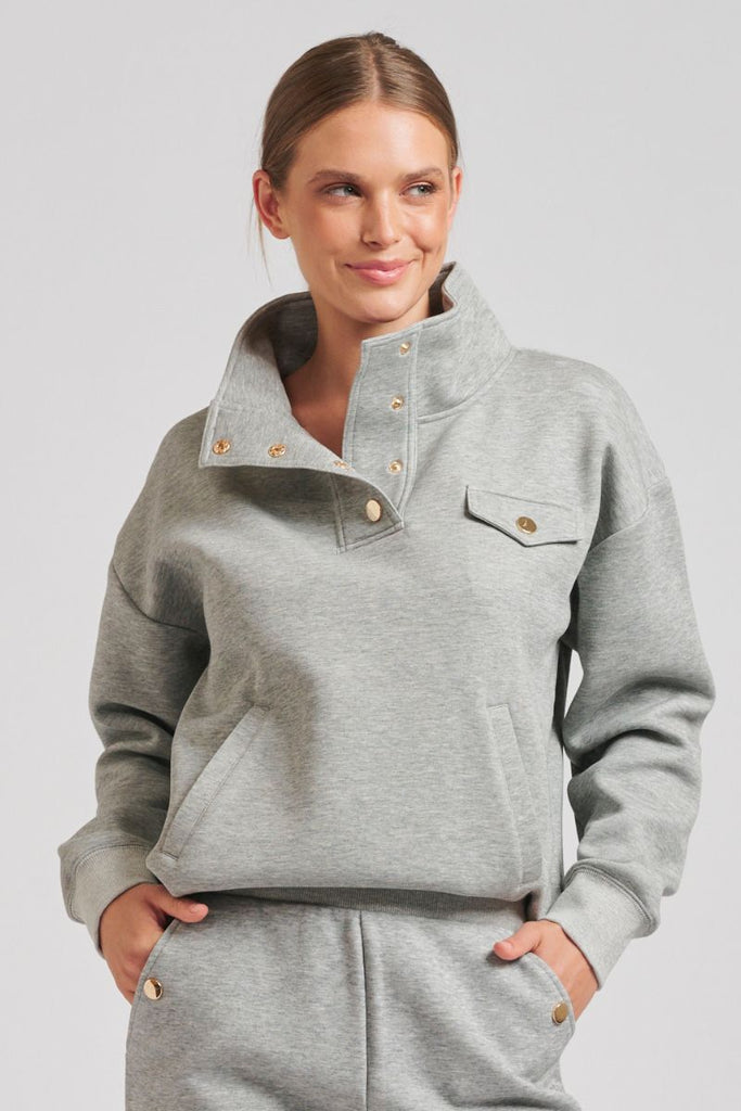 Lux Suba Pullover Sweatshirt - Grey Marle