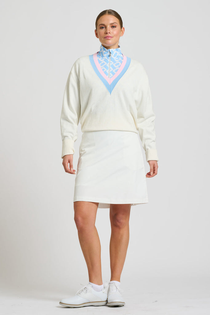 Shirty Links Sweater - Club White/Baby Blue/Ballet Pink