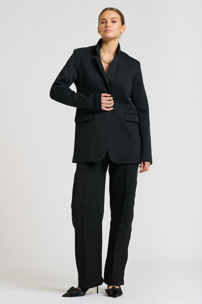 Shirty Iris Scuba Blazer - Black