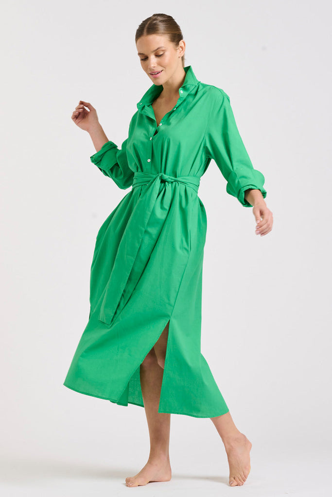 The Luna Oversized Longline Dress - Bright Green