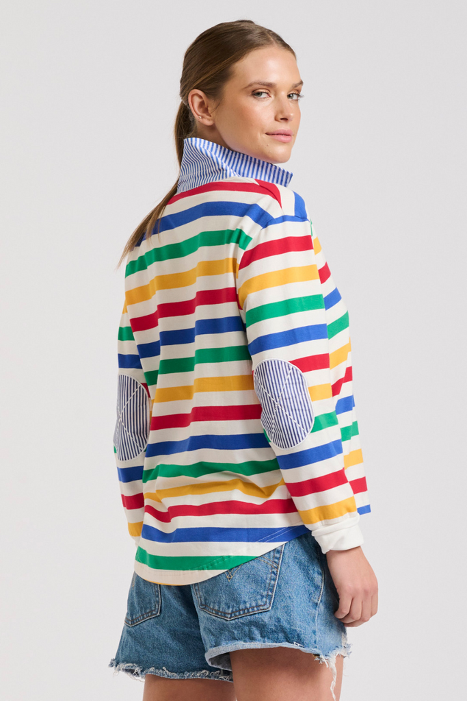 Rugby Cotton Sweatshirt - Multi Stripe