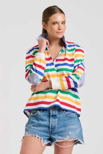 Rugby Cotton Sweatshirt - Multi Stripe