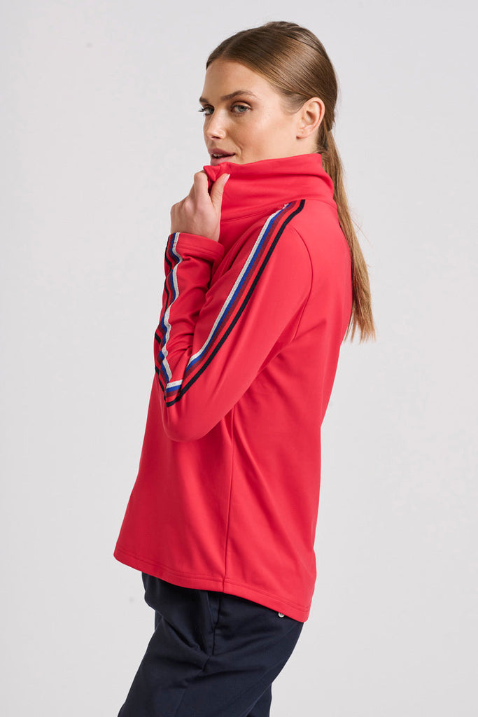 The Birkdale Jacket - Real Red/Multi Trim