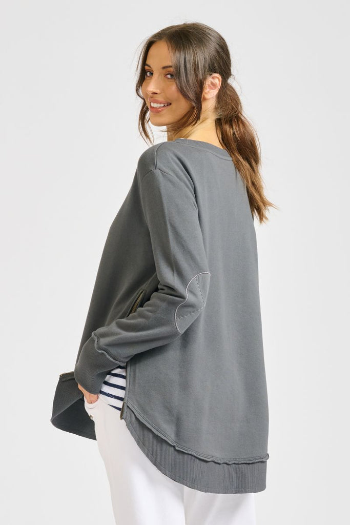 The Zipside Sweatshirt - Coal